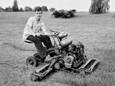 Jimmy Sherwood lawn mower-monte-vista-ca-1946 Jimmy Sherwood lawn mower-monte-vista-ca-1946